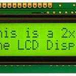 Display LCD 16x2 karakters module (zwart op groen) lcd voorbeeld